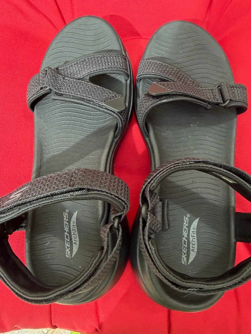 Skechers Women's Black Platform Sport Sandals